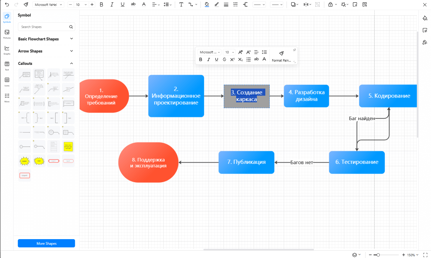 генерировать с помощью EdrawMax шаг3
