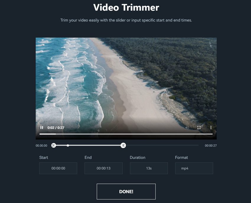  Filmora Online Video Trimmer