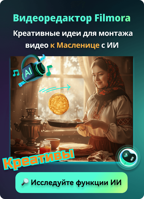 креативные идеи для монтажа видео к масленице с ии